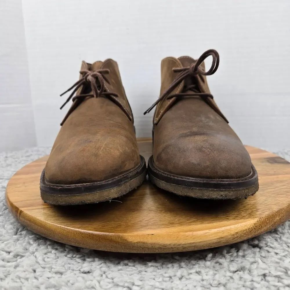 Johnston Murphy Men 9.5M Copeland Brown Leather Lifestyle Crepe Sole Chukka Boot